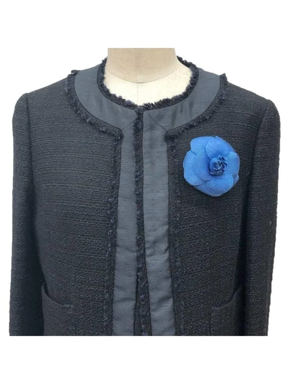 Chanel Camellia Corsage Blue